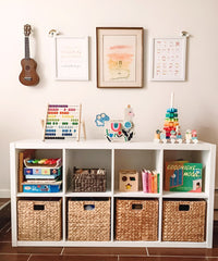 صندوق تخزين من الخوص الطبيعي.. قابل للطي ، قياس كبير