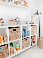 صندوق تخزين من الخوص الطبيعي.. قابل للطي ، قياس كبير