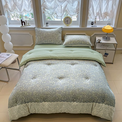 طقم لحاف نفرين بحاشية من الدانتيل ، ٣ الوان