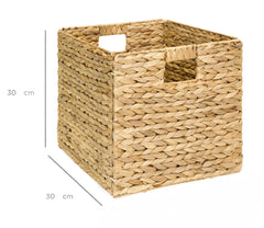 صندوق تخزين من الخوص الطبيعي.. قابل للطي ، قياس كبير