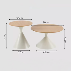 طقم طبلات وسطية بتصميم عصري من قطعتين